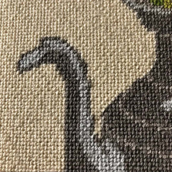 Large Vintage Cross Stitch Needlepoint Tapestry Style Tea Flowers Garden Teapot - Picture 5 of 11